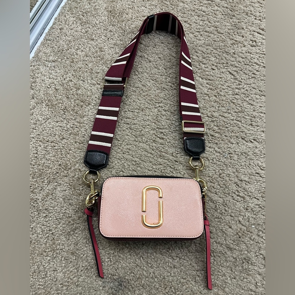 Marc Jacobs Tri Color Leather Snapshot Camera Crossbody Bag